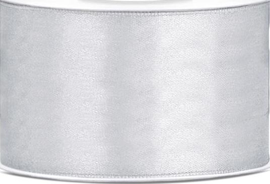 Silbernes Satinband 38 Mm