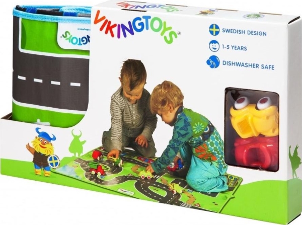 Viking Toys VIKING CITY MAT MED KØRETØJER 3 EL.