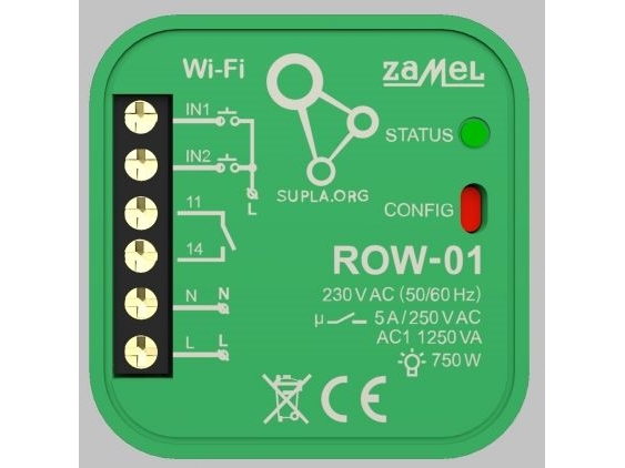 Zamel Supla ROW-01 1x230V WiFi valdiklis
