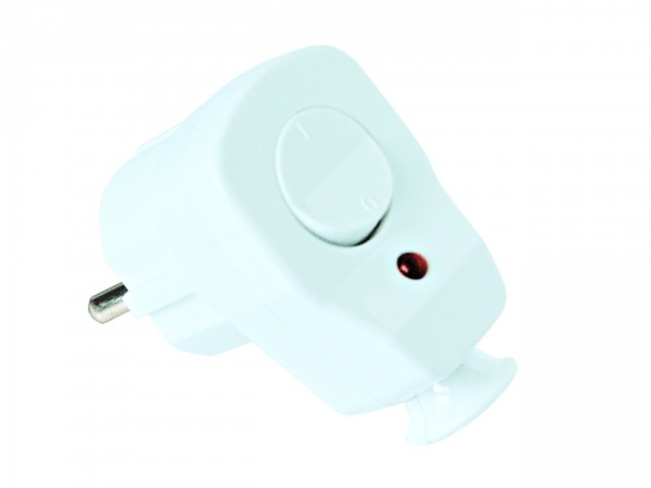 Pce Winkelstecker 16A Ip20 2P+Z Mit Schalter 0-1 Und Weißer Led (9002216)