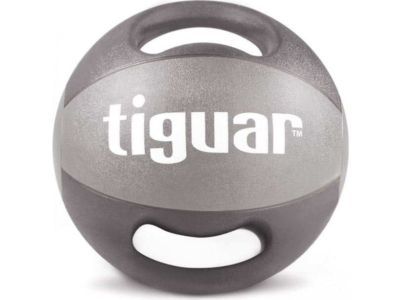 Tiguar lääkintäpallo kahvoilla harmaa 8 kg (TI-PLU008)