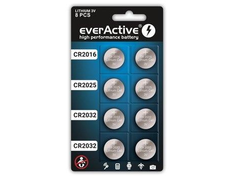 Knopfzellenbatterien – Everactive 4 X Cr2032, 2 X Cr2025, 2 X Cr2016