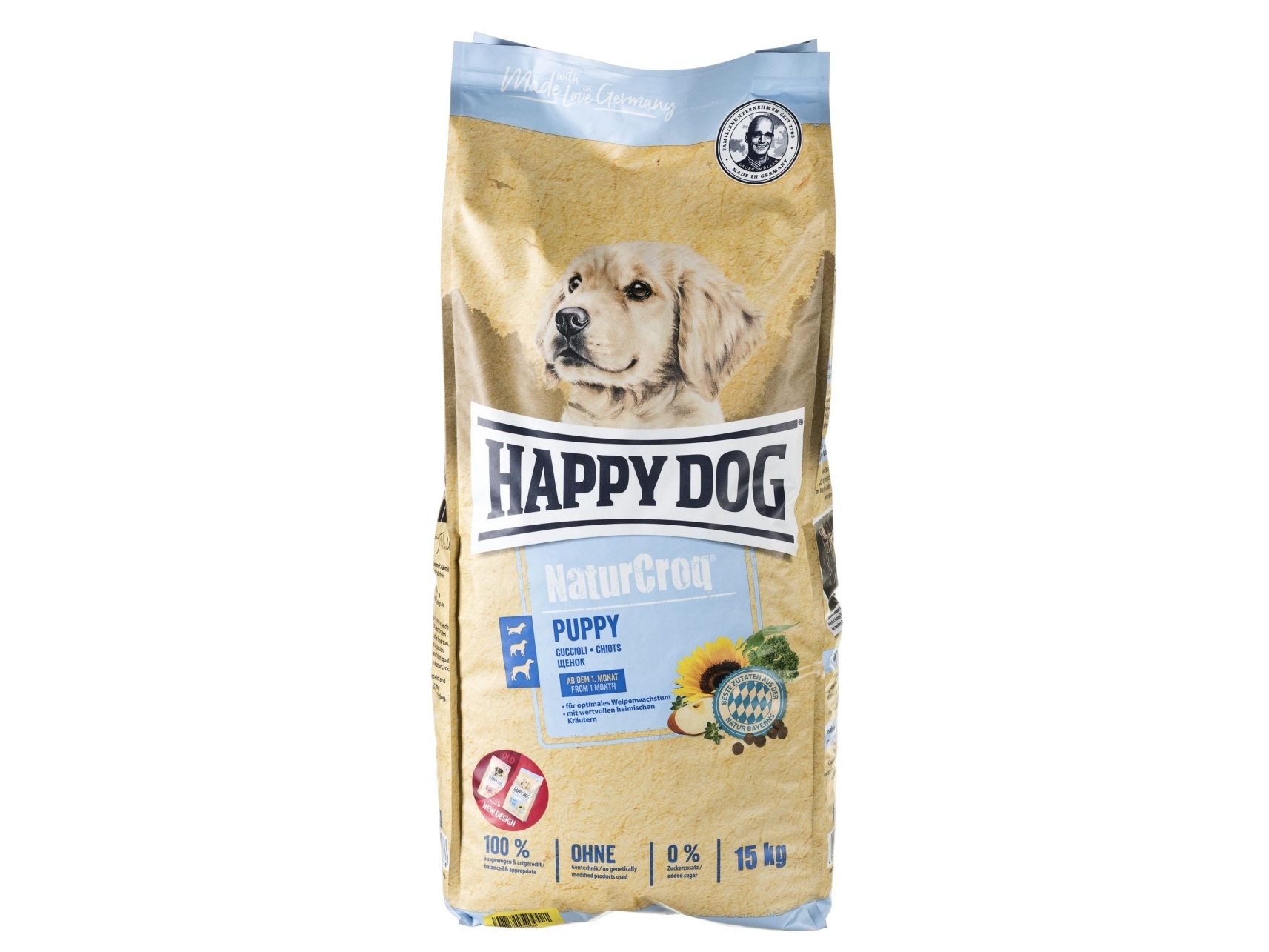 Happy Dog Naturcroq Puppy Hundetrockenfutter Geflügel 15 Kg