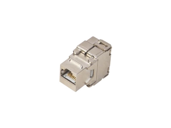 Q-LANTEC MKB-S6-1 RJ45 stikforbinder i metal - sølv