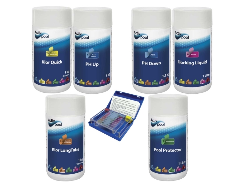 Pool klor startpakke Stor