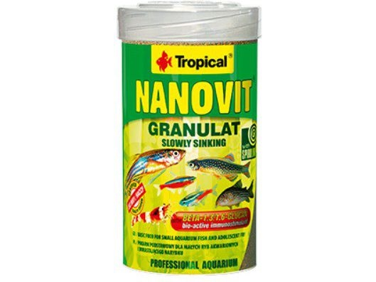 Tropical Nanovit Futtergranulat Als Hauptfutter Für Kleine Fische 100 Ml