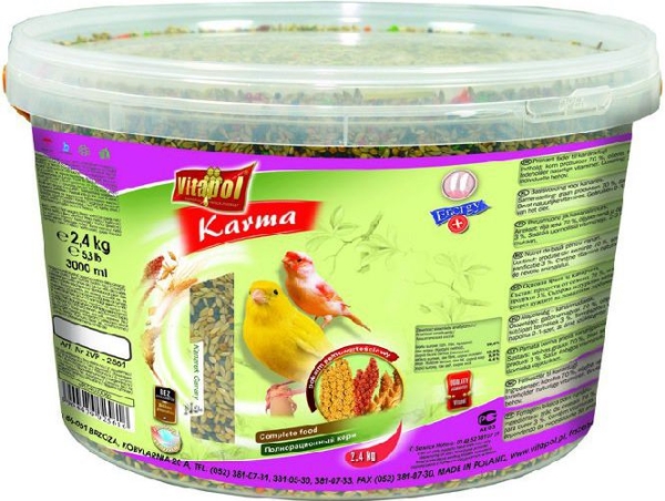 Vitapol Zvp-2561, Frø, 2,4 Kg, Kanariefugl, Vitamin E, 2,4 Kg