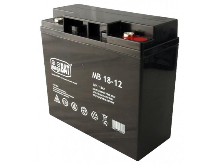 MegaBat MB 18-12 UPS-batteri 12 V 18 Ah VRLA - 4 stk.