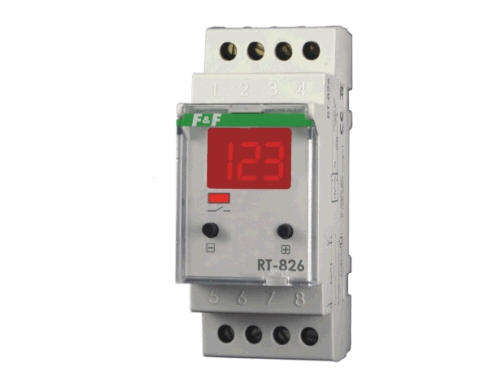 F&F Digital Termostat Uden Føler -25÷130°C, 1Z, 16A, 2 Moduler Rt-826