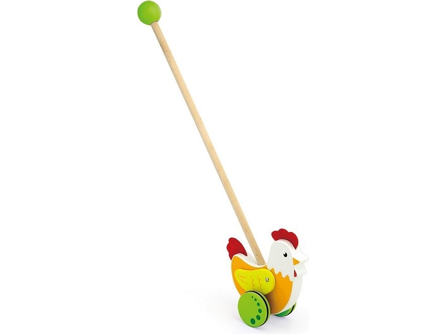 Medinis stumiamas žaislas Viga Toys Vištytė