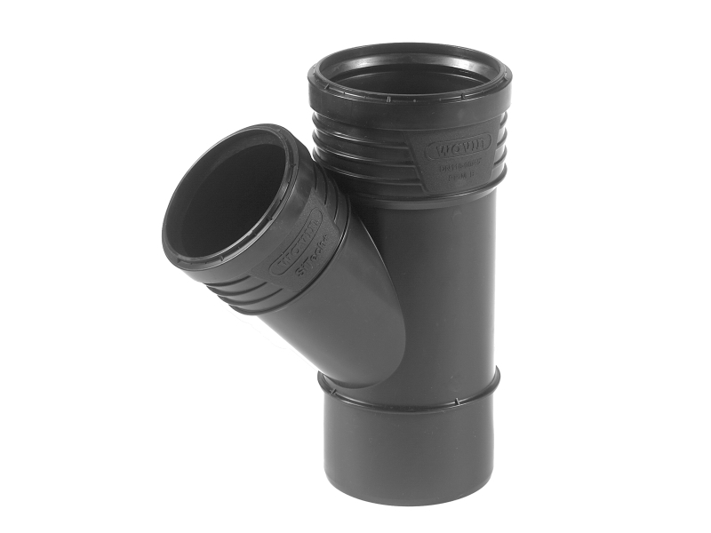 Wavin SiTech+ 110 x 75 x 45° grenrør | Gråa dräneringsrör | GameStuff