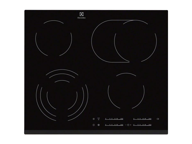 Electrolux EHF6547FXK Keittotaso Musta Sisäänrakennettu 4 vyöhykettä (vyöhykkeet)