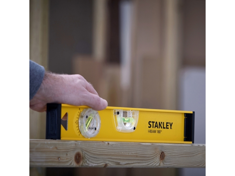 Stanley 1-42-922, Tømrerniveau, 1 m, Sort, Gul, 1,5 mm/m, Aluminium, Gummi, 26 mm