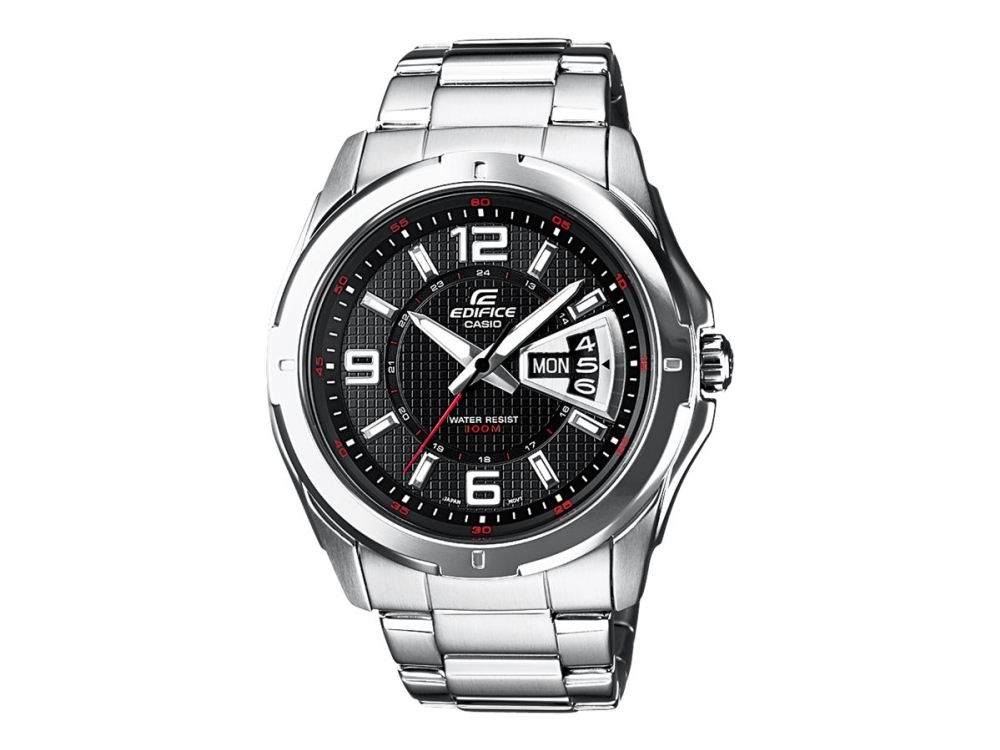 Casio Ef-129D-1Avef, Edelstahl, Edelstahl, Mineral, Sr626sw, 3 Jahr(E), 156 G