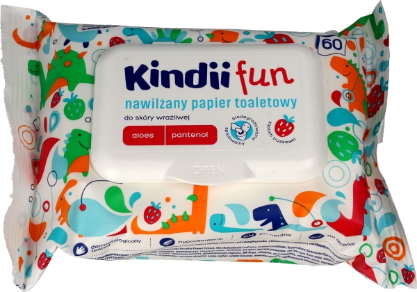 Kindii Wet Toilet Paper For Children, 1 Pack 60Pcs.