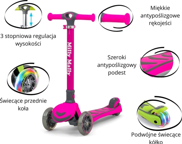 Milly Mally Scooter Boogie rožinė