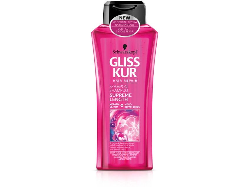 Schwarzkopf Gliss Kur Supreme Length Reinigendes Shampoo 400Ml