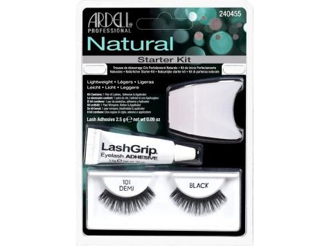Ardell Natural Starter Kit Demi Black 101 (W) Falsche Wimpern + Kleber 2.5G + Applikator