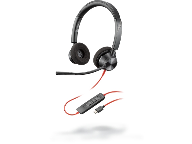Poly Blackwire 3320, Ledningsført, Kontor/Callcenter, 20 - 20000 Hz, 130 G, Headset, Sort