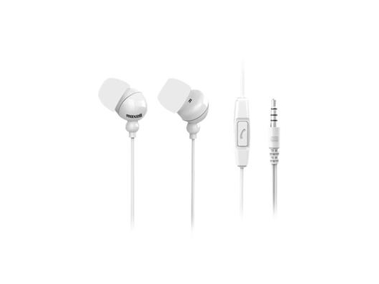 Maxell 303760, Kopfhörer, Im Ohr, Calls/Music, Weiß, Binaural, 1,2 M