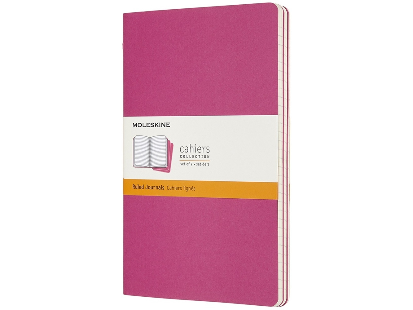 Moleskine Cahier, Monochromatisch, Rosa, 80 Blatt, 70 G/M², Liniertes Papier, Hardcover