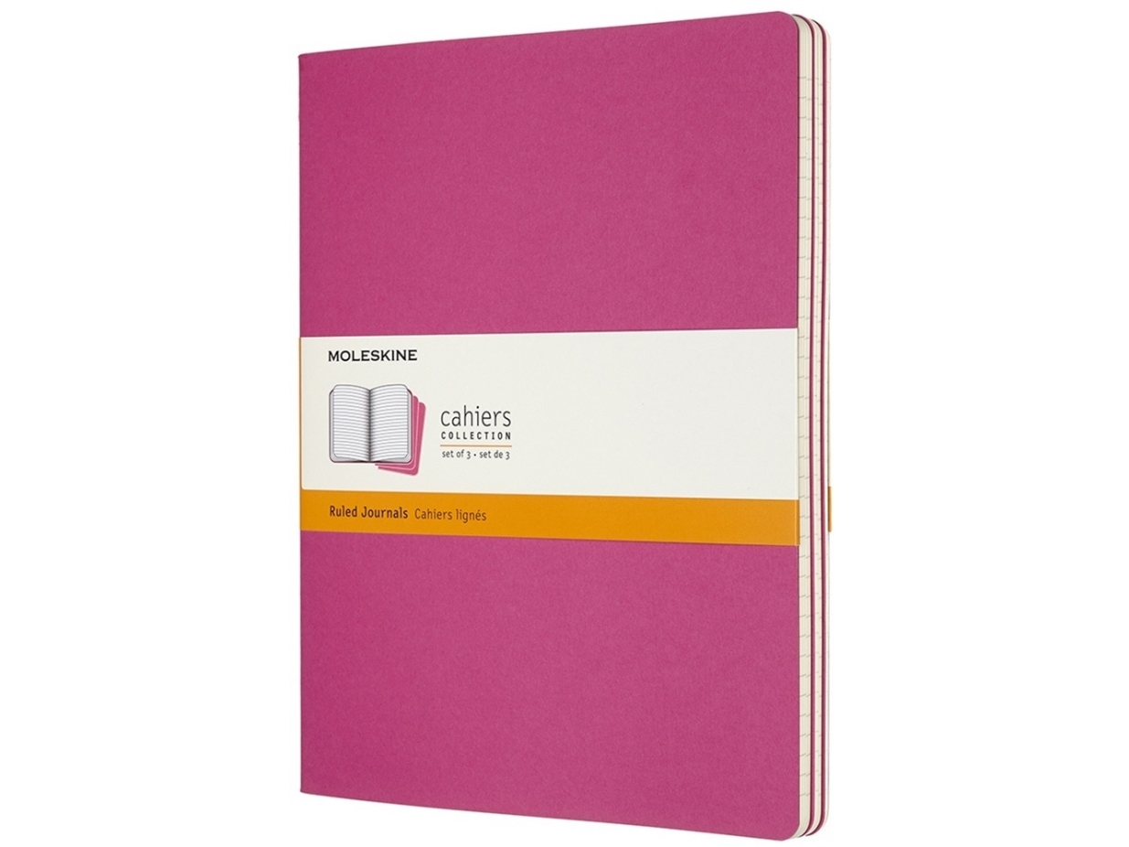 Moleskine Cahier, Monokromatisk, Lyserød, 120 Ark, 70 G/M², Linieret Papir, Indbundet