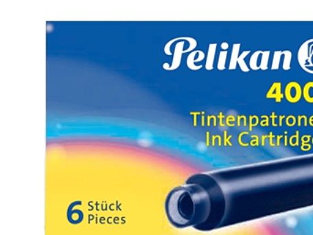 Pelikan TP/6, Sininen, Musta, Sininen, Mustekynä, 6 kpl