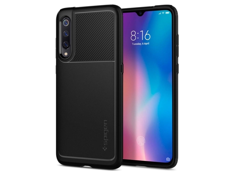 Spigen Rugged Armor Omslag Xiaomi Mi 9 Svart