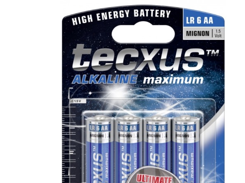 Tecxus Lr6/Aa (Mignon), Blau, Einwegbatterie, Aa, Alkali, 1,5 V, 4 Stück(E), 2700 Mah