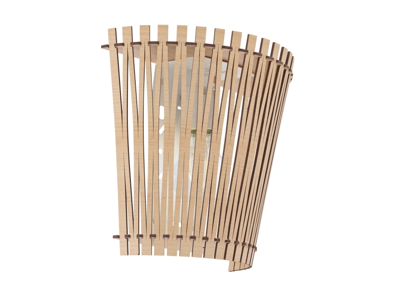 Eglo Sendero Wandleuchte In Ahornfarbenem Holz