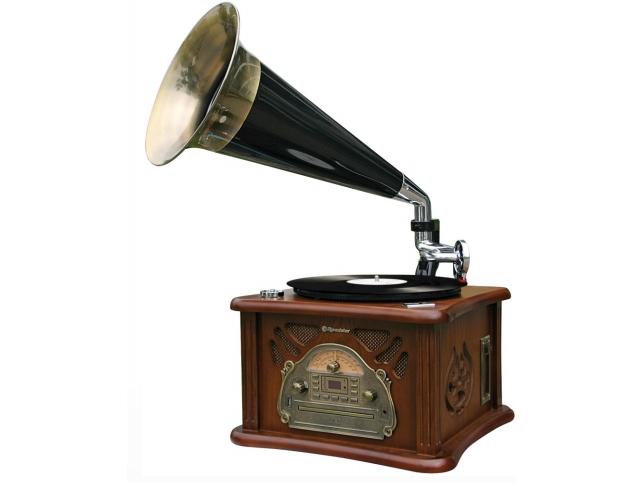 Roadstar HIF-1850TUMPK, Brun, Træ, 33,45,78 rpm, AM, FM, MP3, WMA, LCD