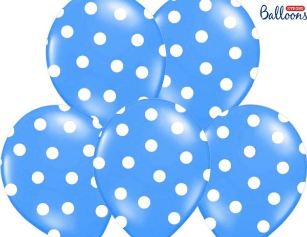 Blaue Luftballons Mit Punkten