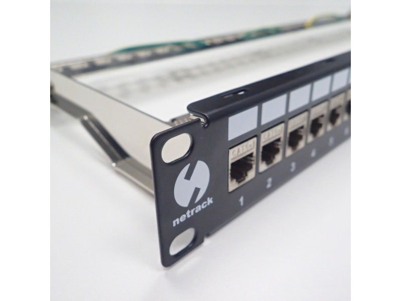 Netrack Netrack Patchpanel 19 "24 Ports, Blank, Shielded, Black