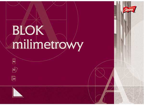 Majewski Millimeterblok A3 20k hvid 10stk.