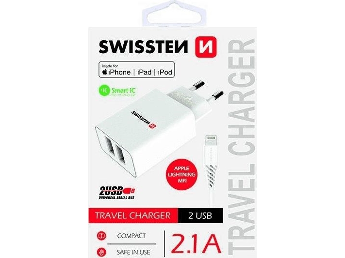 Swissten 2X Usb-A 2.1 A Ladegerät (22055000)