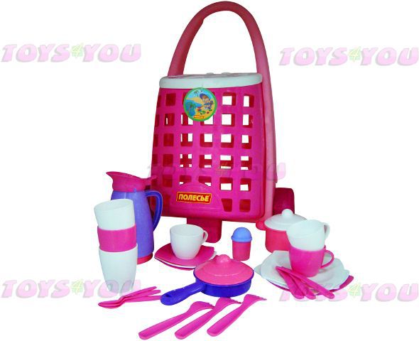 Polesie Skottkärra + redskap 31 el (54968 POLESIE) | Leksaker - Rollek - Leksakskök och mat | GameStuff