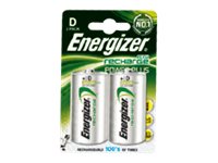 Batteri, Energizer Accu Recharge Power+, Genopladeligt, D/Hr20, Pakke A 2 Stk