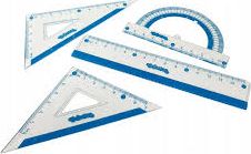 Patio Geometric set transparent 15 cm 4 elements - 4 colors Colorino School Price for 1 item