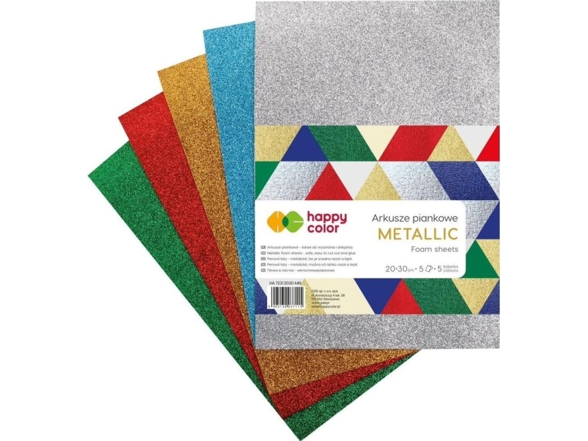 skumplader A4/5K mix metalisk HAPPY COLOR