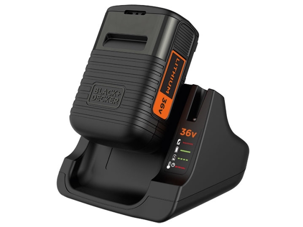 Black & Decker BDC2A36-QW 36 V batteri och laddare - 2 Ah | Elverktyg - DIY - Elverktyg 230V - Kapsåg/geringssåg | GameStuff