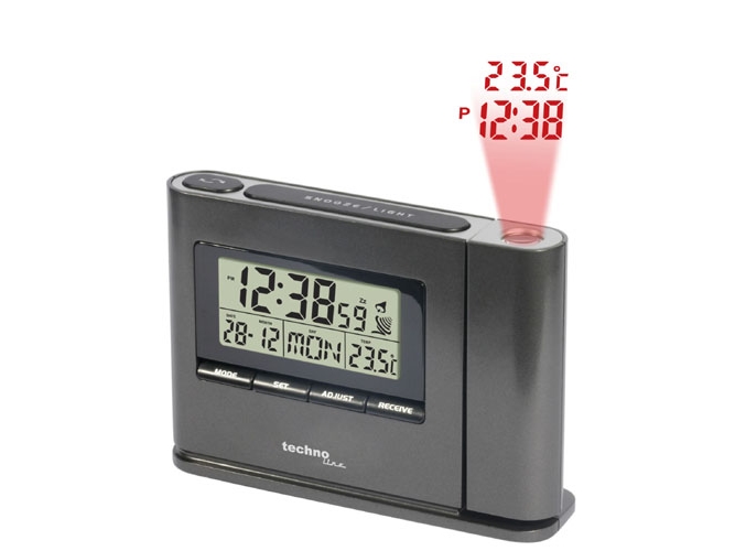 Technoline Wt 519, Digital Alarmur, Sort, Temperatur, Tid, Aa R06 1.5 V, 129 Mm, 92 Mm