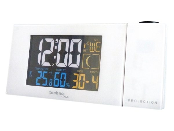 Technoline Wt 537, Digital Alarmur, Hvid, Temperatur, Tid, Aaa, 165 Mm, 75 Mm