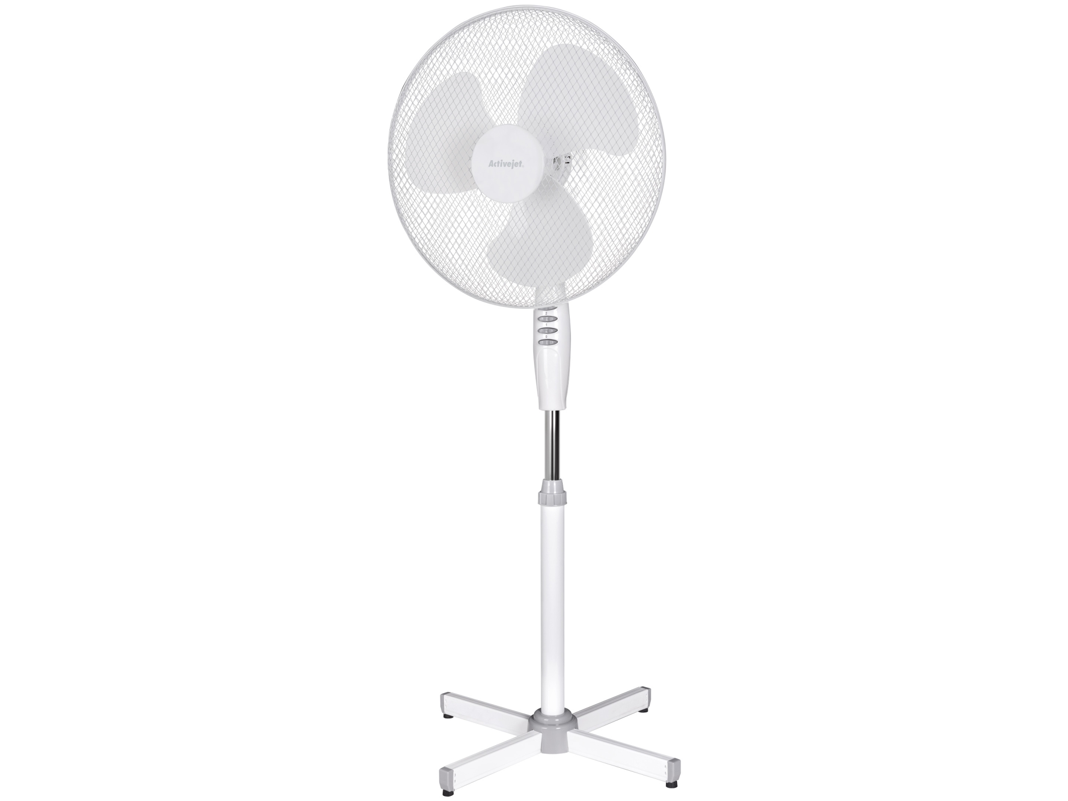 Activejet Regular WSR-40B, Husholdning ventilator, Grå, Sølv, Hvid, Gulv, Metal, Plast, 43 cm, 80°