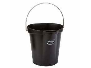 Eimer Vikan Hygiene 6 Ltr Schwarz Reinigung/Lebensmittelkontakt, 1 Stück