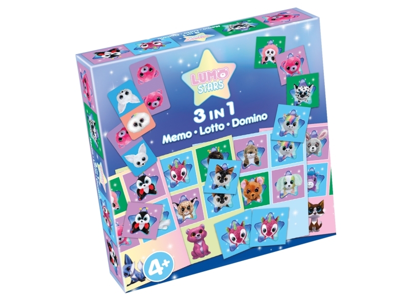 Tactic Lumo Stars 3-In-1 : Memo, Lotto, Domino, 4 Jahr(E)