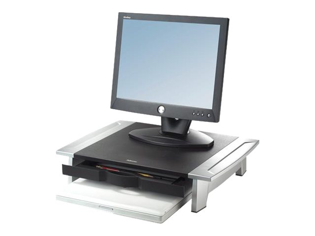 Fellowes Office Suites Monitor Riser - Ställ - för Bildskärm - svart, silver | Spel - Bildskärmar & tillbehör - Bord & väggfäste | GameStuff