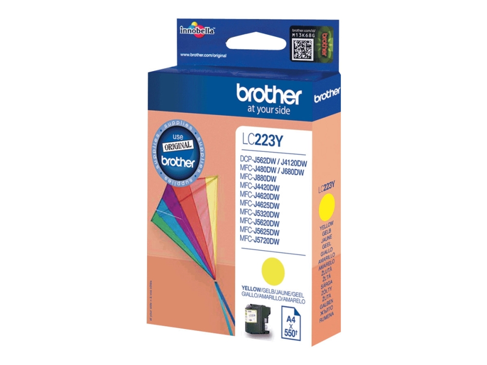 Brother Lc223y - Gul - Original - Blækpatron - For Brother Dcp-J4120dw, Dcp-J562dw, Mfc-J4420dw, Mfc-J4625dw, Mfc-J5320dw, Mfc-J5625dw