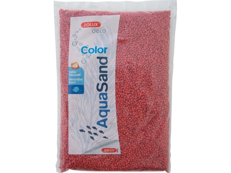 Zolux Akvariegrus Aquasand Color Hindbær 1 Kg