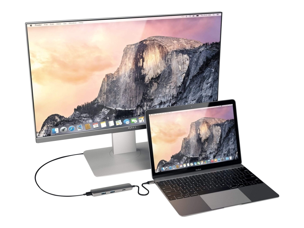 Satechi Slim Aluminium Multi-Port Adapter - Dockingstation - Usb-C