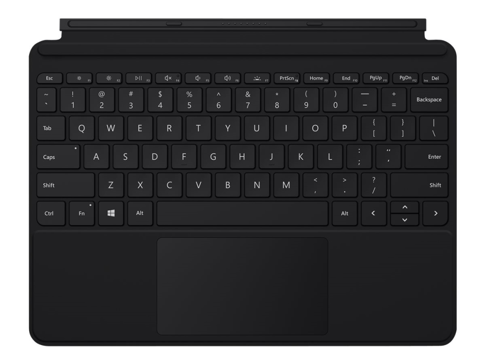 Microsoft Surface Go Type Cover - Tastatur - Med Trackpad, Accelerometer - Bagbelyst - Engelsk - Sort - Kommerciel - For Surface Go, Go 2